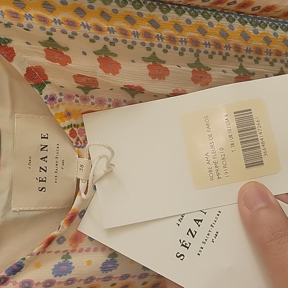 Sezane Boho Chic Floral Multico Ama Maxi Dress - Picture 8 of 13